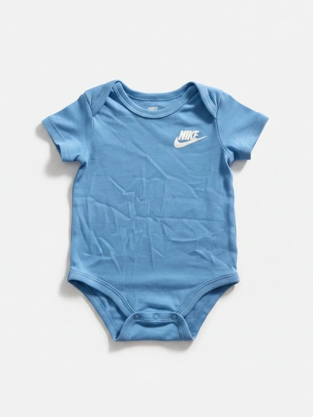 Nike Light Blue Infant Bodysuit with White Logo